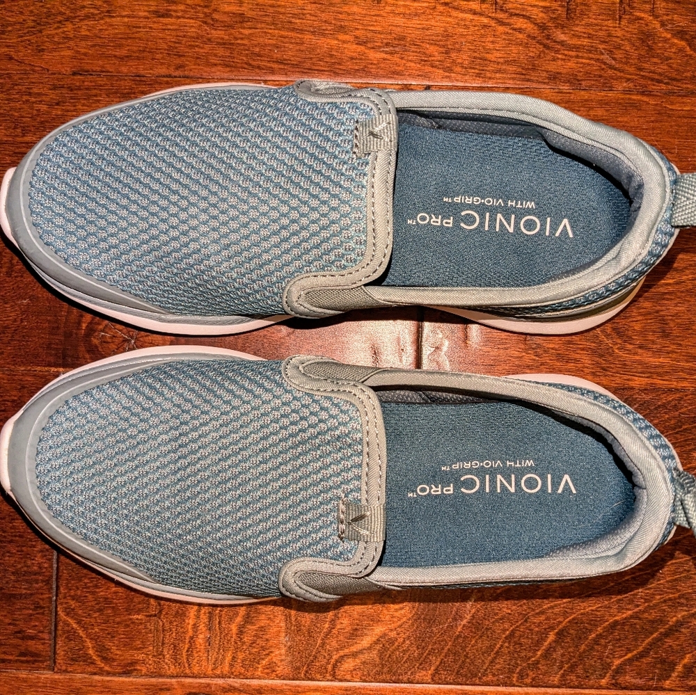 Vionic Womens Julianna Sz 5 Sage Green Slip-on Sneaker Mesh Work Shoe Comfort - Picture 5 of 12